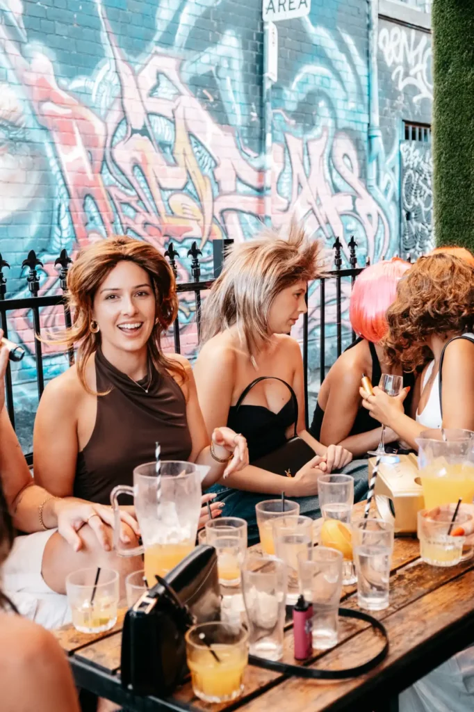 outdoor beer garden sitting in Fitzroy